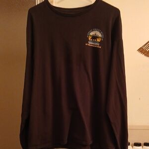 Great Smoky Mountains Black Long Sleeve‎ Shirt. Mens L. Vintage
